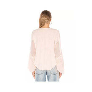 Free People Tee Shirt Still Got It Lagen Look  Bell Sleeve Baby Pink Top